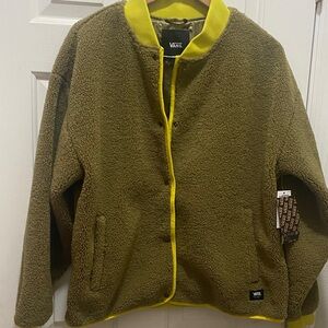 Vans Olive and Yellow Fleece Jacket